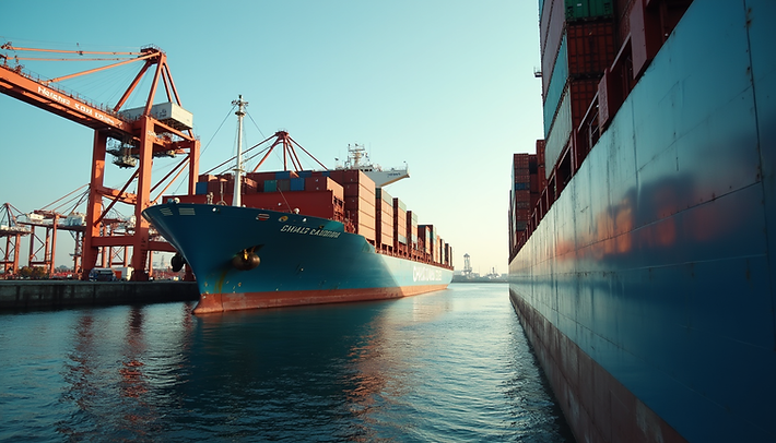 Trasloco Italia Canarie via groupage marittimo — container nave porto